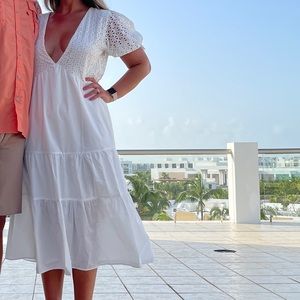 Blue Blush - White Dress